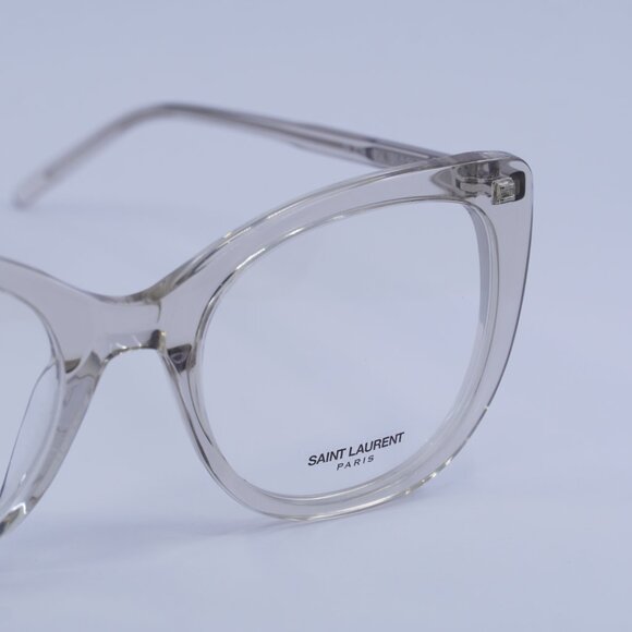Saint Laurent SL778 004 Eyeglasses Transparent Beige 55mm Square Frame - Picture 2 of 10